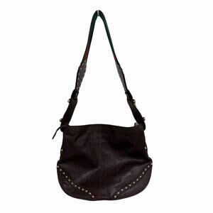 Gucci Pelham Shoulder Bag Dark Brown Guccissima Leather GG Studded Signature